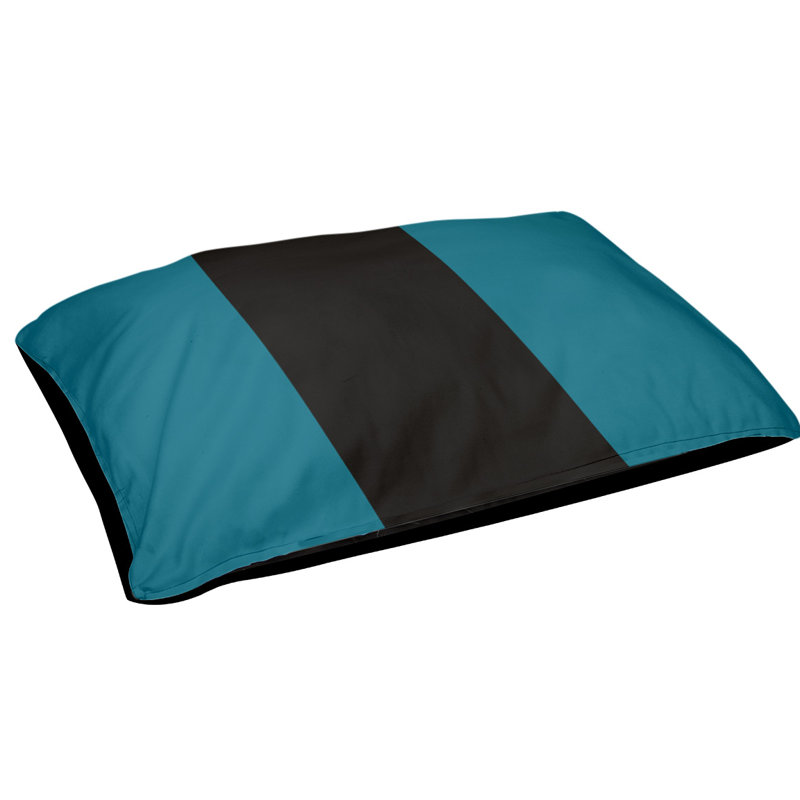 Coussin d'extérieur pour chien Maryland, Petit (l 28 po x P 18 po x H 6 po), Aqua / noir