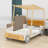 Car-Shaped Bed With Pillow And Canopy Fabric-957706417