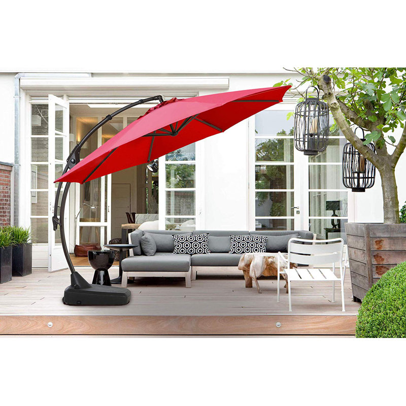 Leyden 132'' Cantilever Umbrella, Red
