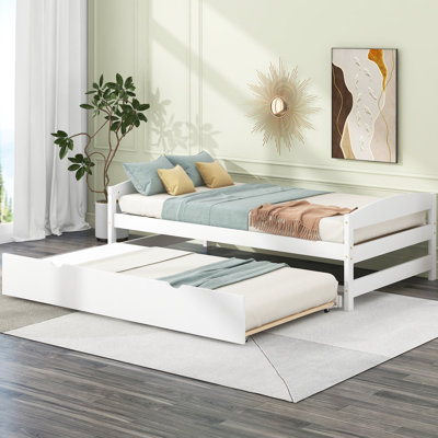 Lit plateforme simple avec lit gigogne simple