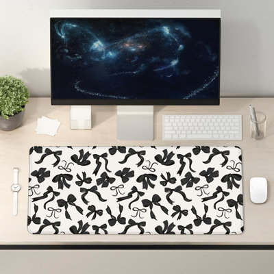 Tapis de souris Coquette Black Bow Large 35,54x15,7 pouces