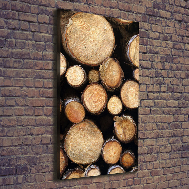 Logs Of Wood - Wrapped Canvas Print