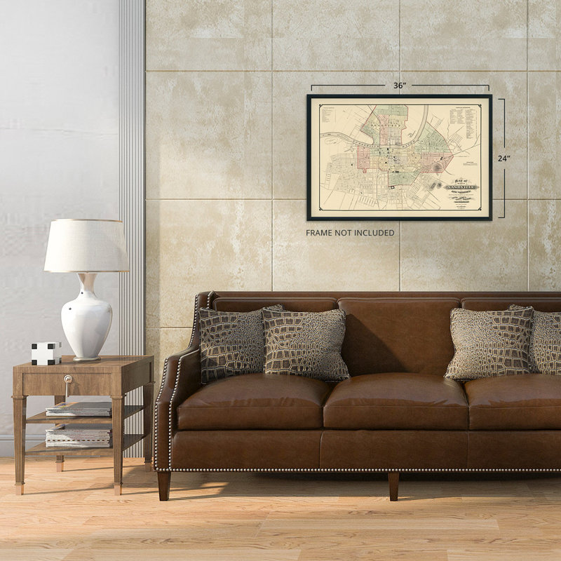 " 1877 Nashville Tennessee Map ", 24" H x 36" W