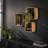 Refton 3 Piece Square Acacia Solid Wood Floating Shelf