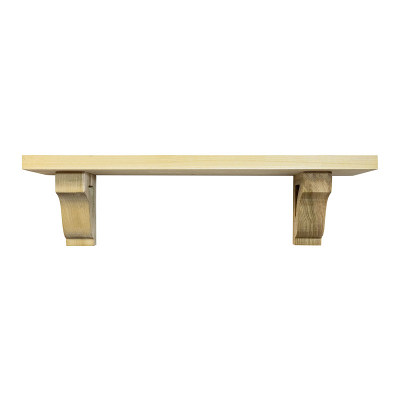 Rayne Shelves/W Corbels, 6" H x 32" W x 4.5" D, Natural