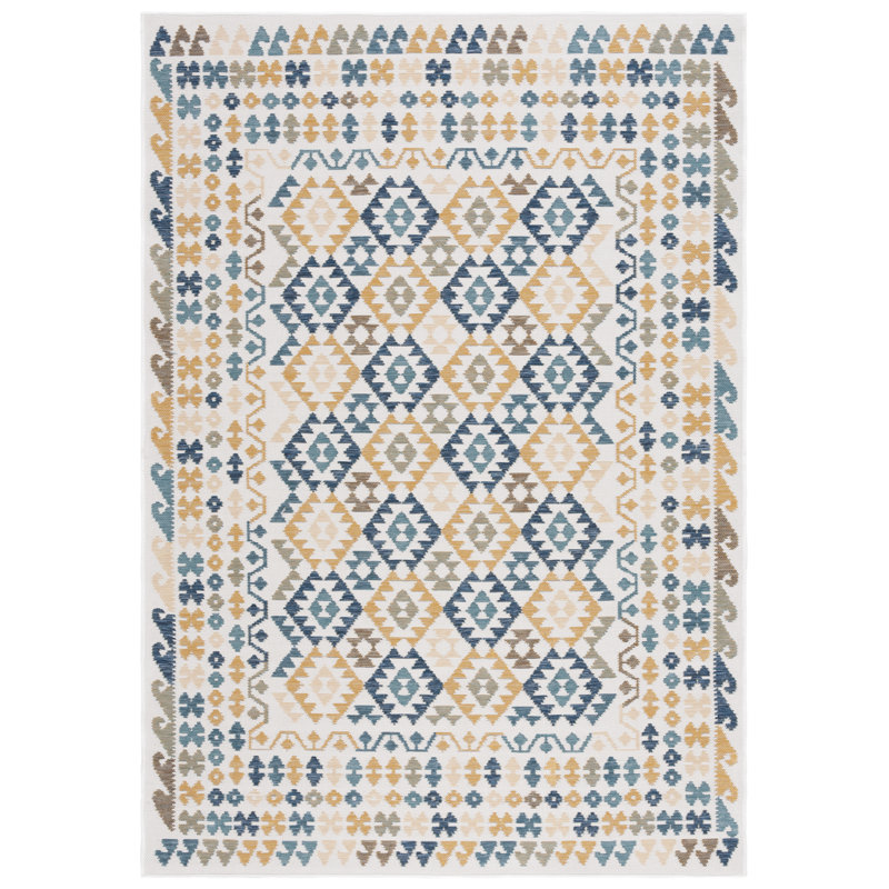 Naquin Sunrise Performance Geometric Indoor/Outdoor Area Rug, Rectangle 4' x 5'7"