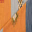 Tapis bleu / orange en coton noué à la main Anatolian-16135236
