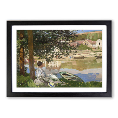On the Bank of the Seine by Claude Monet - Picture Frame Painting