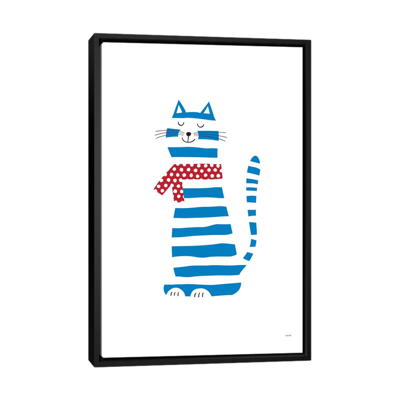 « cat », impression sur toile tendue, H 26 po x l 18 po x P 1,5 po, Toile encadrée noire
