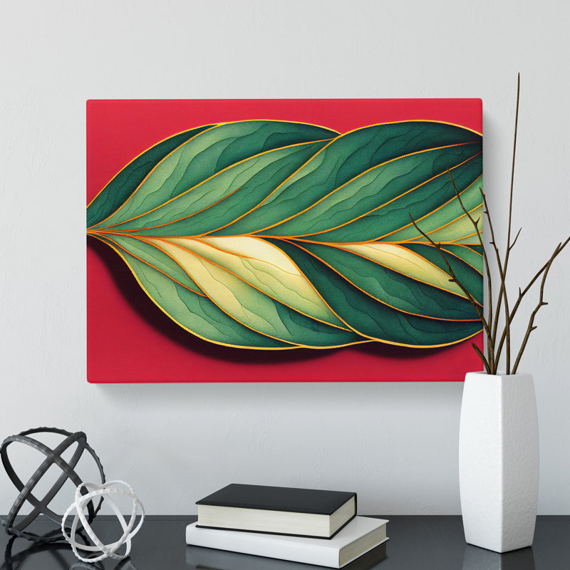 Unique Leaf - Wrapped Canvas, 35cm H x 50cm W x 3cm D