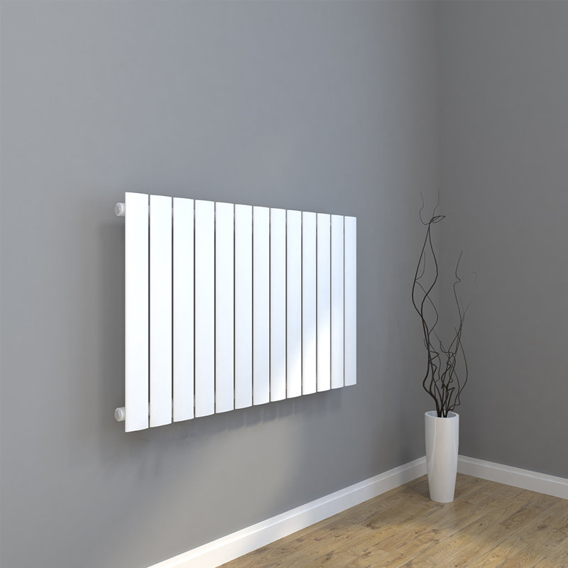 Reita Horizontal Designer Radiator, White, 63cm H x 100.1cm W x 5cm D