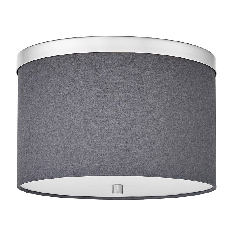 Plafonnier encastré 2 lumières Jazemine, Chrome poli, Gris