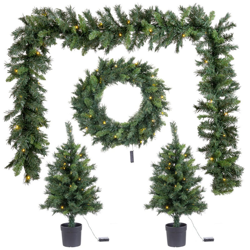 50cm Lighted Faux Garland with Lights