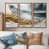 Toile avec cadre flottant brun