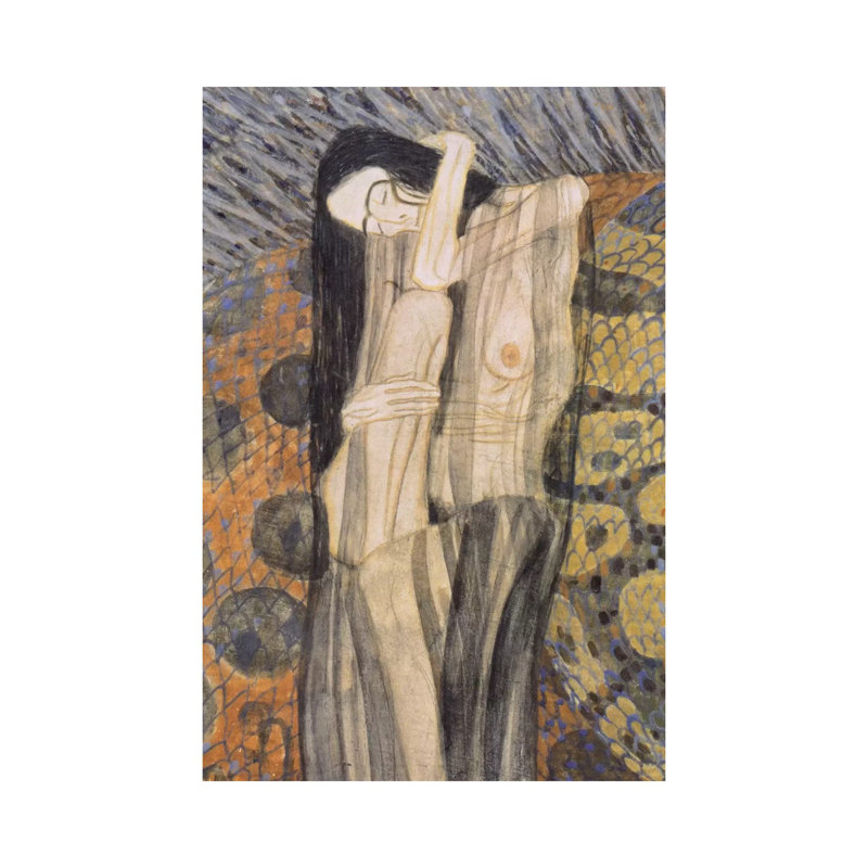 Nagender Kummer Ll (Gnawing Grief) by Gustav Klimt - Wrapped Canvas Print, 20.32 cm H x 30.48 cm W