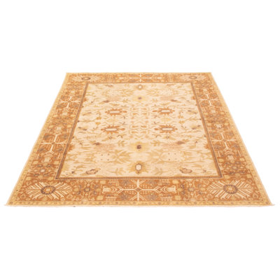 One of kind Hand-Knotted Chobi Finest Cream Rug 8'0" x 9'7"