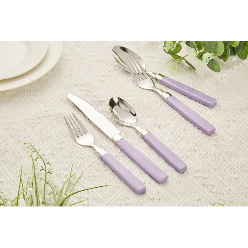 20 Pieces Stainless Steel Flatware/Cutlery Set - Color Handles