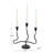 Cole and Grey Metal Black Decorative Candle Holder with Round Base-1022188846