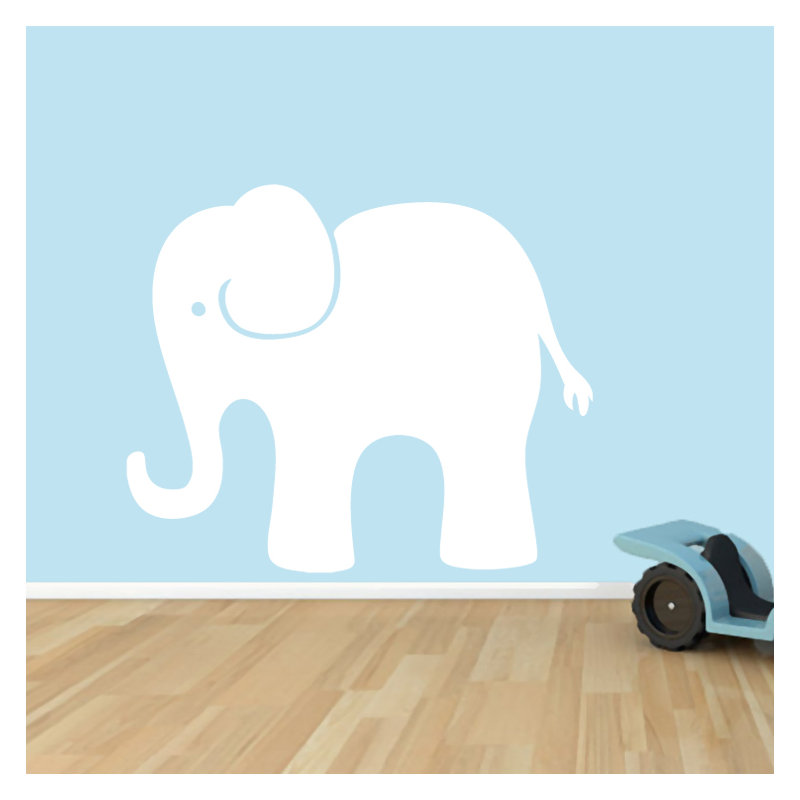 Adhésif décoratif éléphant, Blanc