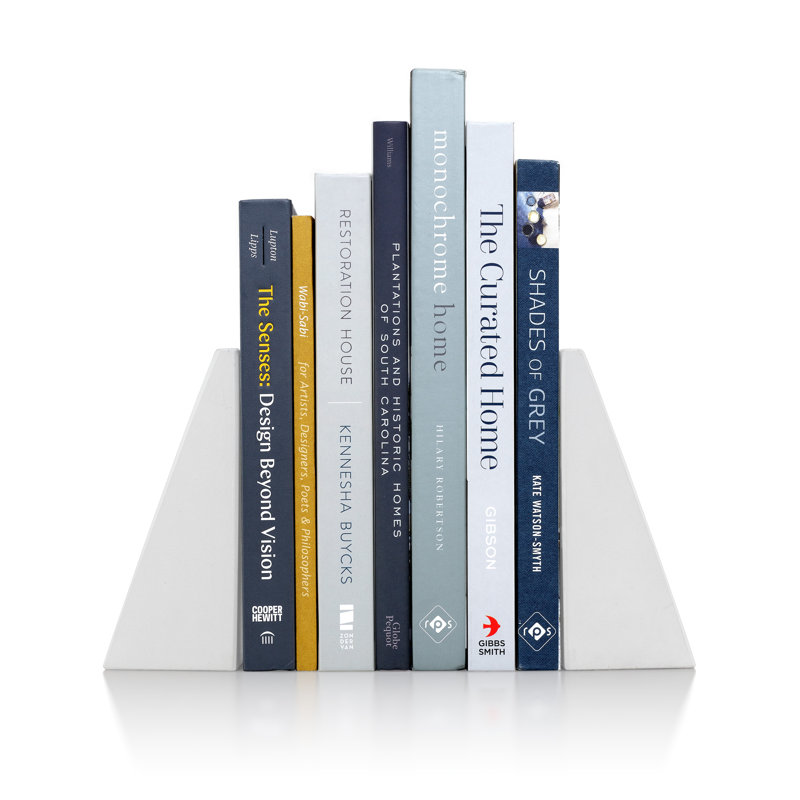 Serre-livres anti-dérapants Aaru, Blanc