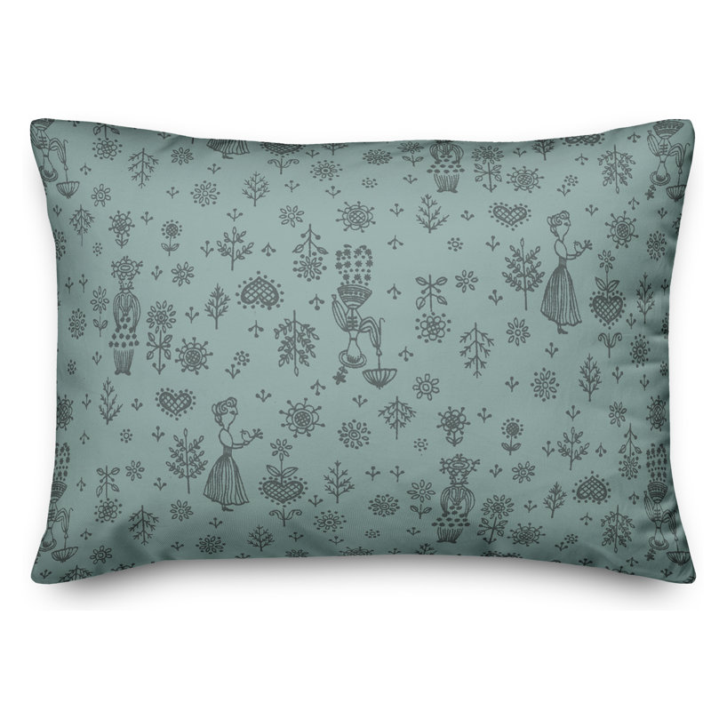 Coussin Whimsical Women, Bleu / gris