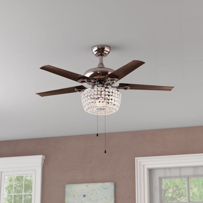 Aslan 42'' Ceiling Fan with Light Kit, Pull Chains