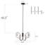 Luminaire suspendu 4 lumières DEL 4 lumières-1682217863