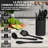 14 Pcs Silicone Cooking Utensil Set, Kitchen Utensils Set, Black