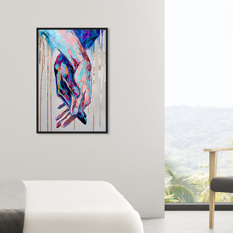 " Always Together " by Oliver Gal, 24" H x 16" W, Framed Print, Black