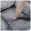 Mobilier de salon en velours côtelé gris-134651231