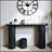 Modern Black Fluted Console Table, 56/