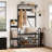 Solid Wood Coat Rack, Hall Tree With Bench And Shoe Storage Parent-Child Coat Rack Shoe Bench-114195167