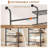 Wall Mount Clothes Rack with 4 Hanging Rods 6 Wire Shelves for Wardrobe Storage