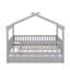 Full size wooden house bed with trundle-1443605070