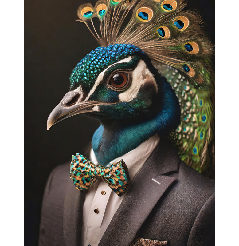 " Peacock ", 32" H x 26" W