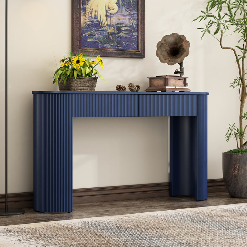 Entryway Table with Fluted Design