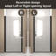 Porte de douche pivotante 32 po x 72 po, cadre en aluminium noir mat, demi-cadre, film en verre trempé anti-déflagrant de 1/4 po (6 mm)-122371656