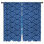 Rideau bleu à motif de vagues bleues et voilage obscurcissant - 2 panneaux