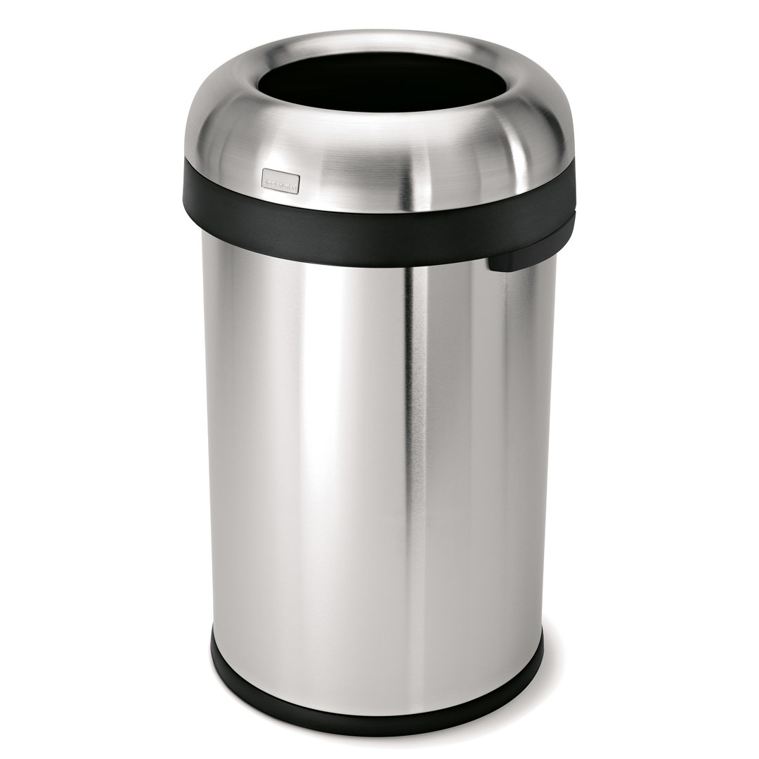 simplehuman 80 Liter / 21 Gallon Bullet Open Trash Can, Commercial Grade simplehuman 
