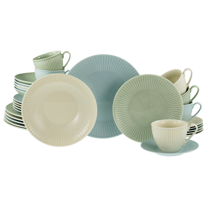 Valencia Pastell Piece Porcelain Dinnerware Set - Service for 6