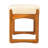 Mango Wood and Boucle Stool, Natural