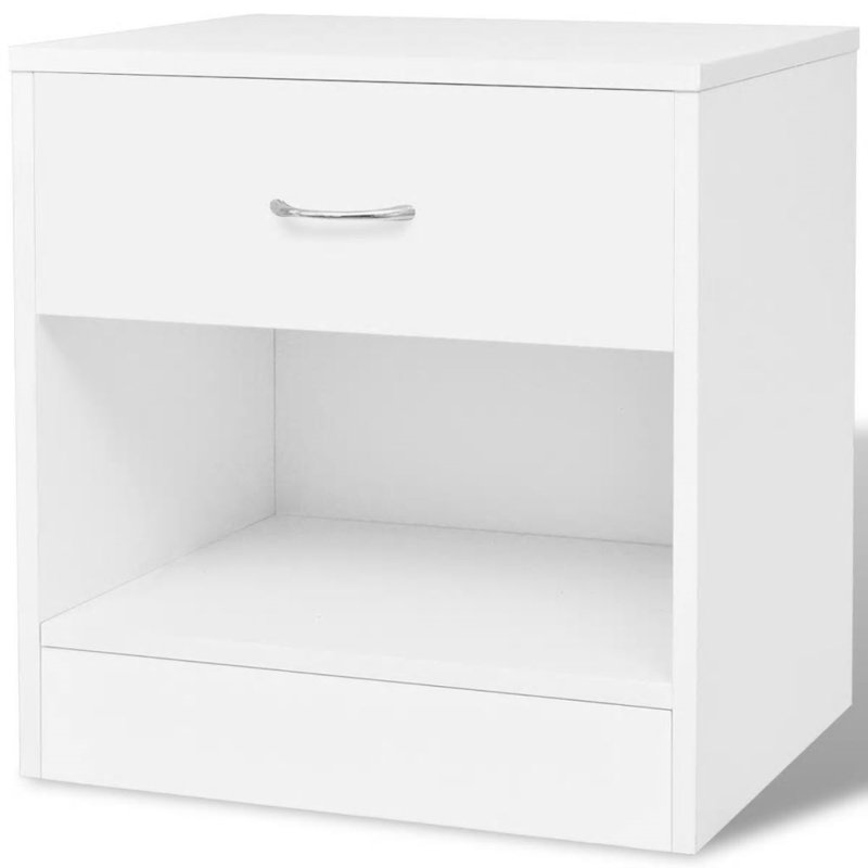 Doraville 1 Drawer Bedside Table, White