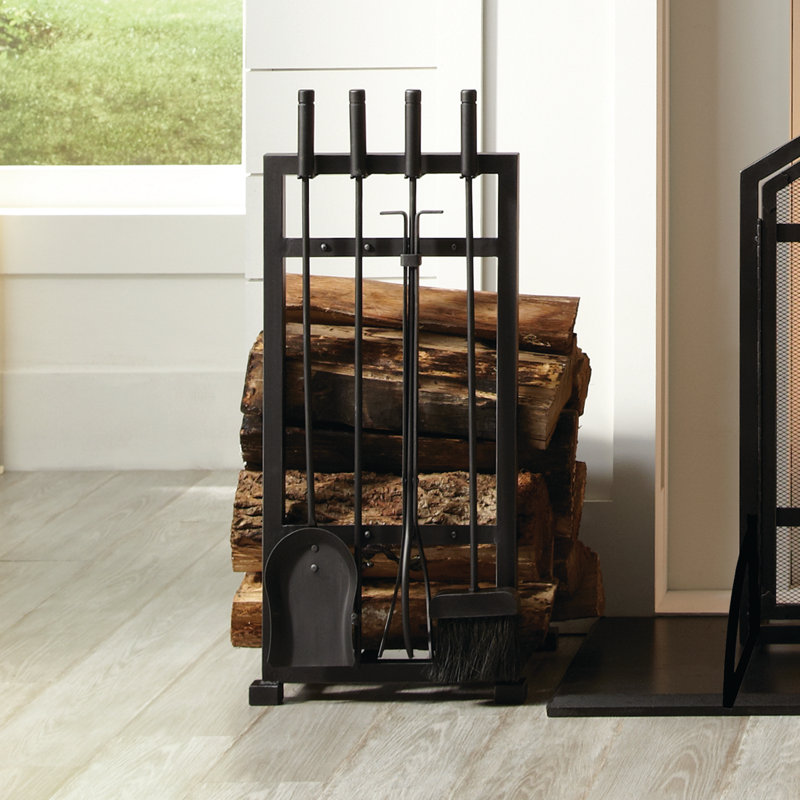 Adiqa Steel Fireplace Tool Set