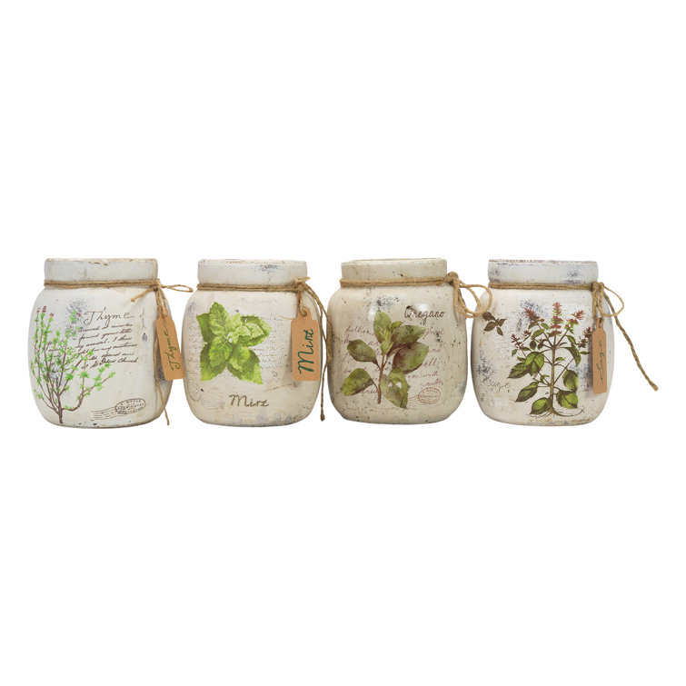 August Grove Set of 4 Spice Ceramic Jars