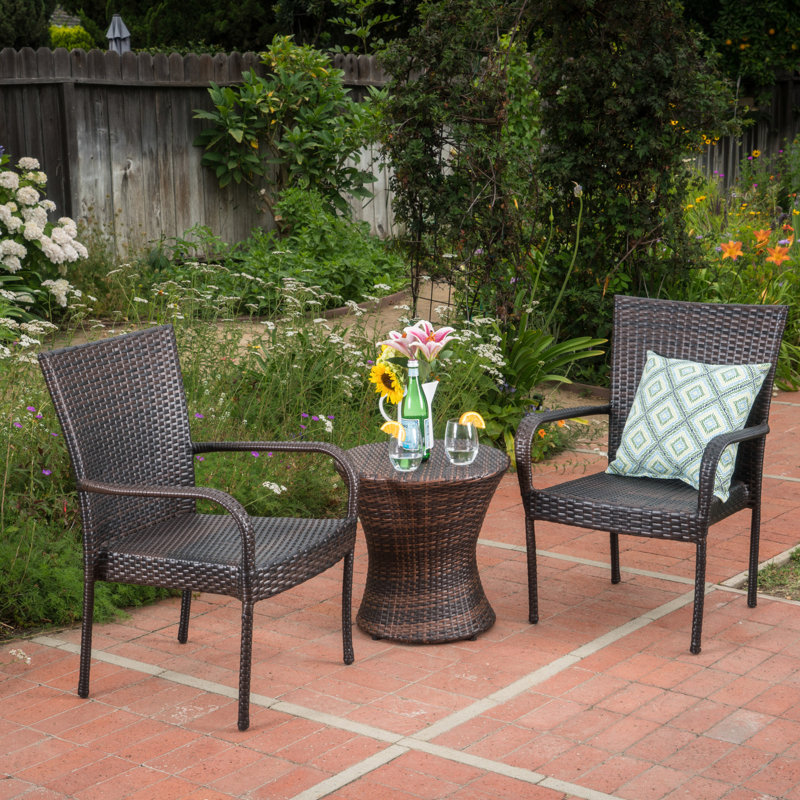 Preston 2 - Person Patio Conversation Set, Brown