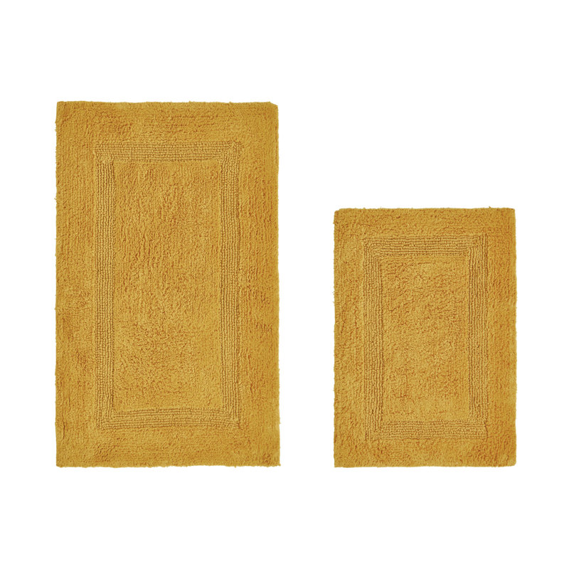 Ensemble de tapis pour salle de bain 2 pièces 100% coton 2370 g / m² Lux, Ensemble de 2 pièces (17 po x 24 po | 21 po x 34