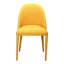 Ensemble de deux chaises d'appoint en tissu jaunes