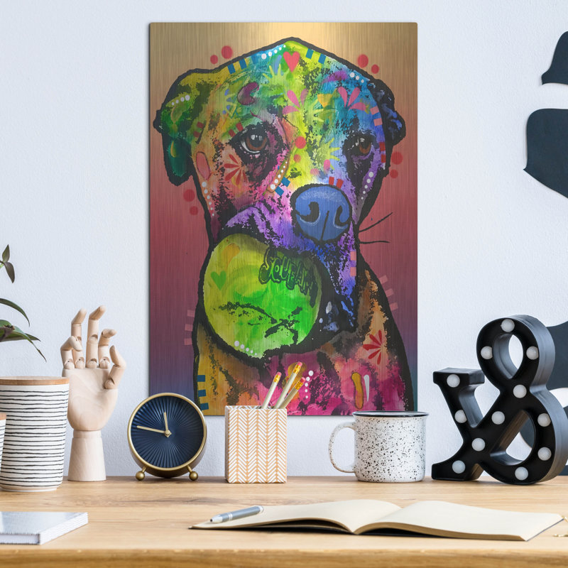 «Dog Ball Love» par Dean Russo, H 16 po x l 12 po
