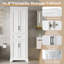 Armoire à linge de salle de bain autoportante 71 po avec tablettes réglables H 71 po