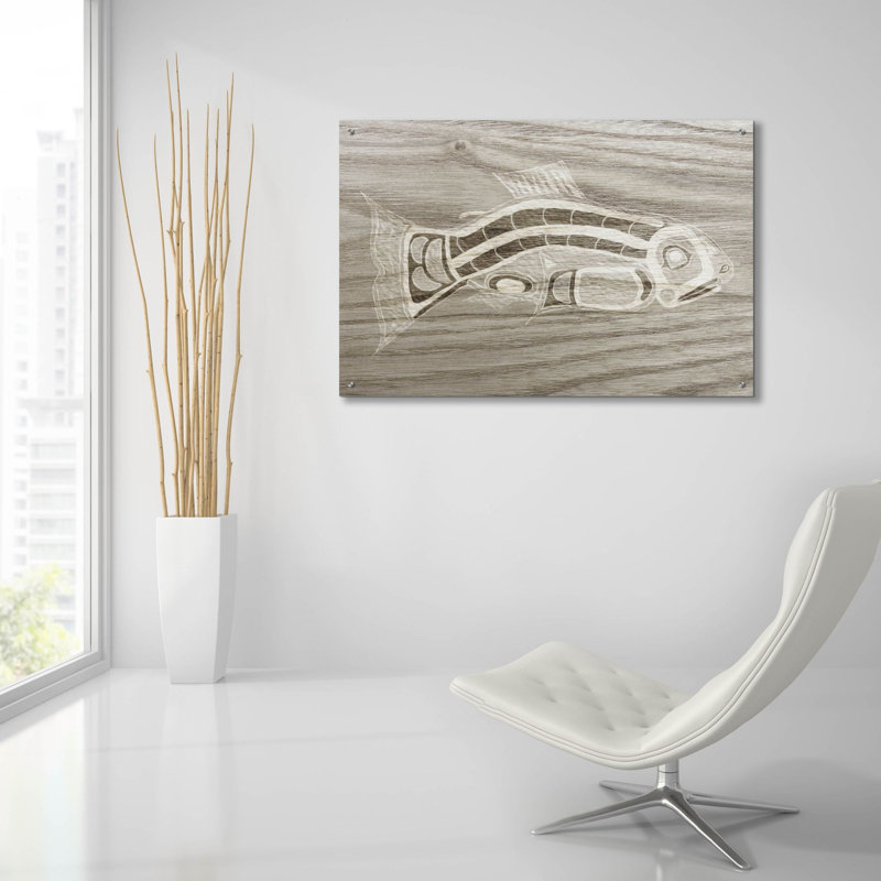 «Totem Animal 1» par Alicia Ludwig, art mural en verre acrylique, H 24 po x l 36 po
